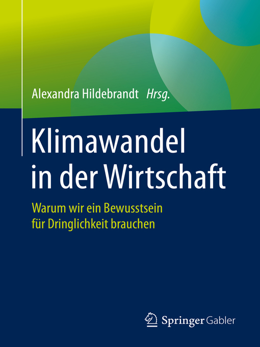 Title details for Klimawandel in der Wirtschaft by Alexandra Hildebrandt - Available